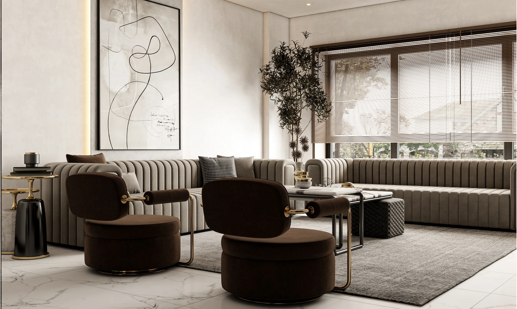 3d render living room